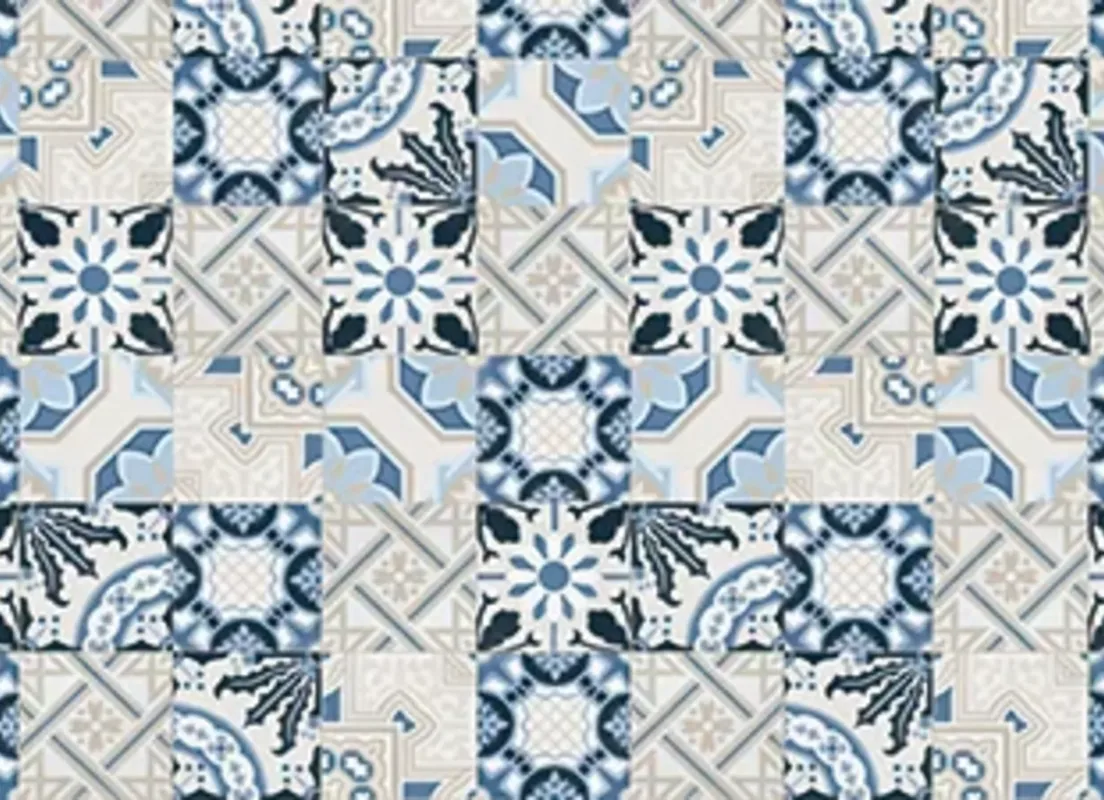 Crédence Décor floral bleu