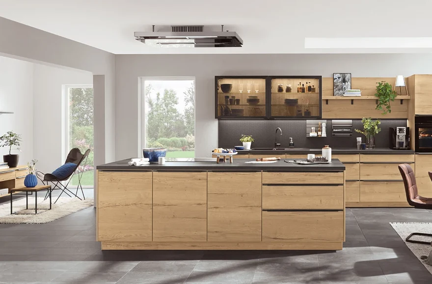 Cuisine équipée Structura en décor chêne Sierra, de style moderne, naturel et scandinave, vue 1 sur 6