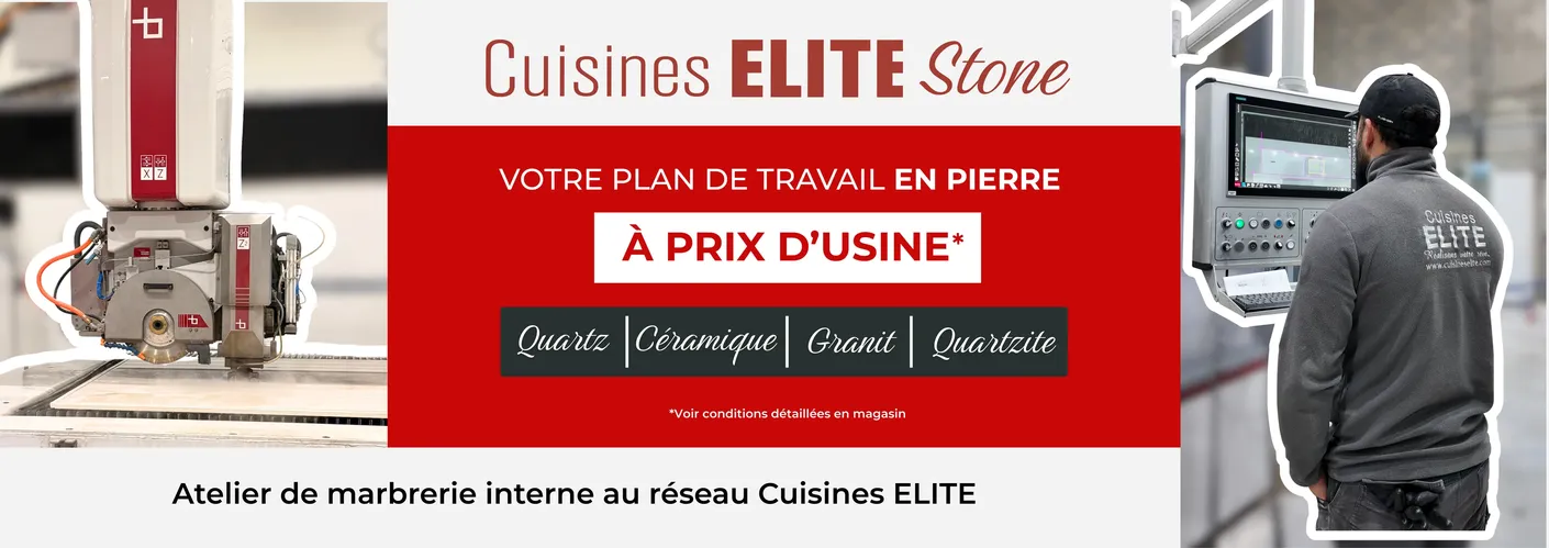 Atelier de marbrerie interne au réseau Cuisines ELITE