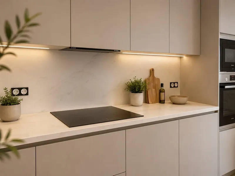 Plan de travail en pierre : l'élégance au quotidien, réalisée par Cuisines ELITE Limeil-Brévannes, vue 1 sur 3